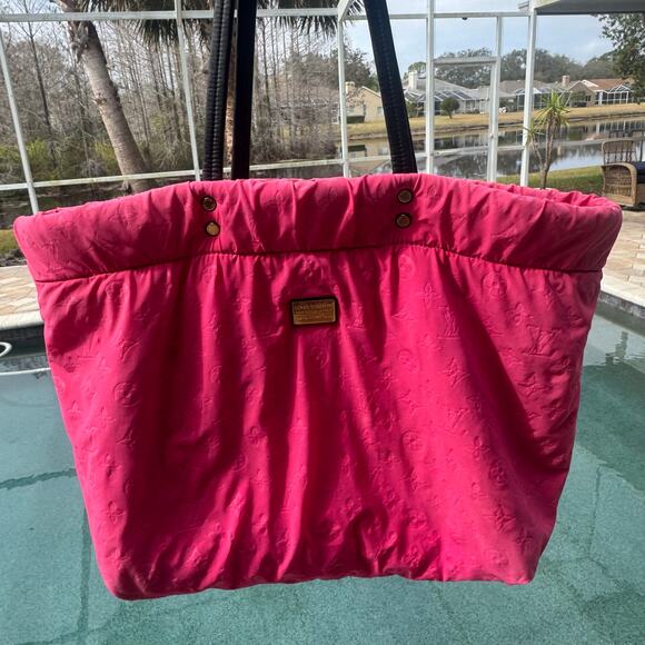 Louis Vuitton Scuba Cruiseline Embossed Monogram Neoprene Tote Bag Barbie Pink - Picture 3 of 16